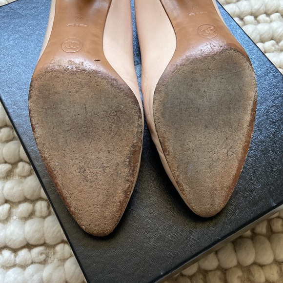 SOLD Chanel Nude Low Heel Pumps - Picture 9 of 9
